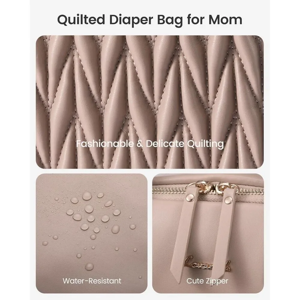 LOVEVOOK Small Fashionable 16L Diaper Bag Backpack for Mom & Dad